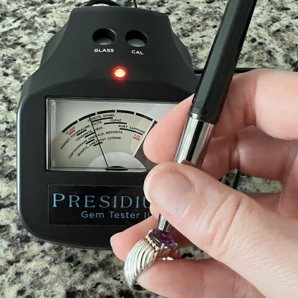 Vintage Clyde Duneier 1.87 ct Oval Amethyst Ring Size 6.5 CID 14K 925 - Picture 4 of 15